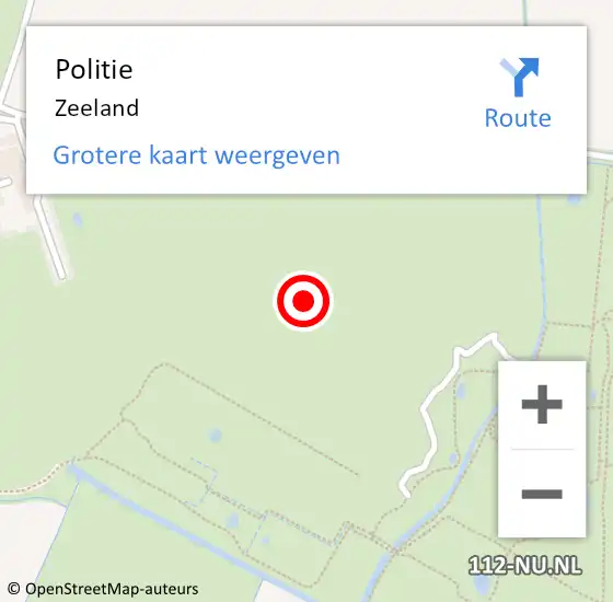 Locatie op kaart van de 112 melding: Politie Zeeland op 18 augustus 2018 19:34