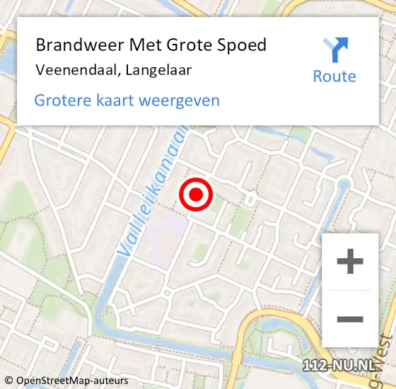 Locatie op kaart van de 112 melding: Brandweer Met Grote Spoed Naar Veenendaal, Langelaar op 18 augustus 2018 21:09