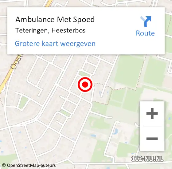 Locatie op kaart van de 112 melding: Ambulance Met Spoed Naar Teteringen, Heesterbos op 19 augustus 2018 16:00