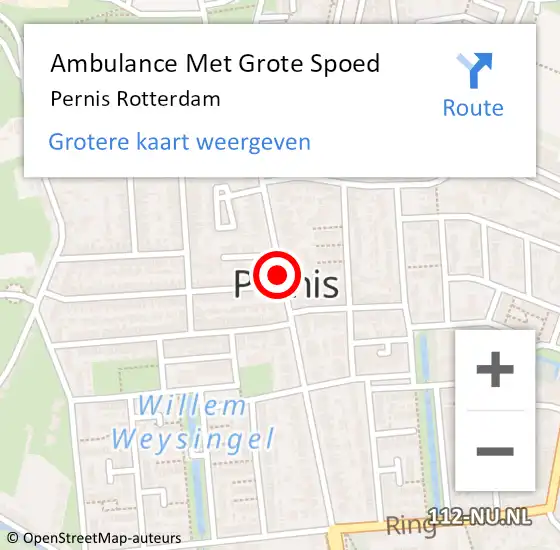 Locatie op kaart van de 112 melding: Ambulance Met Grote Spoed Naar Pernis Rotterdam op 20 augustus 2018 08:29