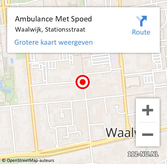 Locatie op kaart van de 112 melding: Ambulance Met Spoed Naar Waalwijk, Stationsstraat op 21 augustus 2018 23:40