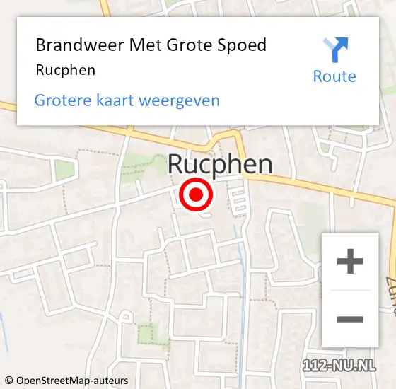 Locatie op kaart van de 112 melding: Brandweer Met Grote Spoed Naar Rucphen op 25 augustus 2018 15:36