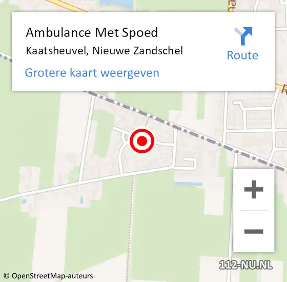 Locatie op kaart van de 112 melding: Ambulance Met Spoed Naar Kaatsheuvel, Nieuwe Zandschel op 27 augustus 2018 10:28