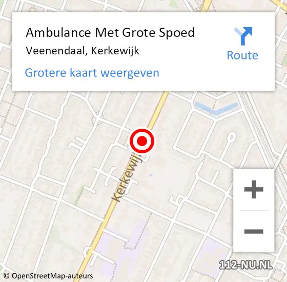 Locatie op kaart van de 112 melding: Ambulance Met Grote Spoed Naar Veenendaal, Kerkewijk op 29 augustus 2018 12:25