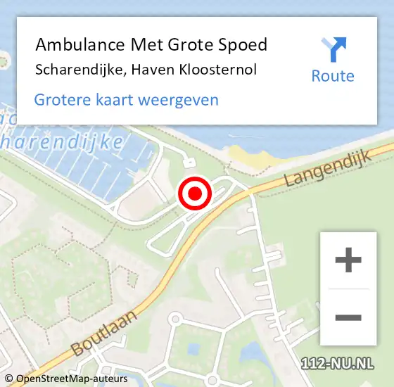 Locatie op kaart van de 112 melding: Ambulance Met Grote Spoed Naar Scharendijke, Haven Kloosternol op 2 september 2018 19:31