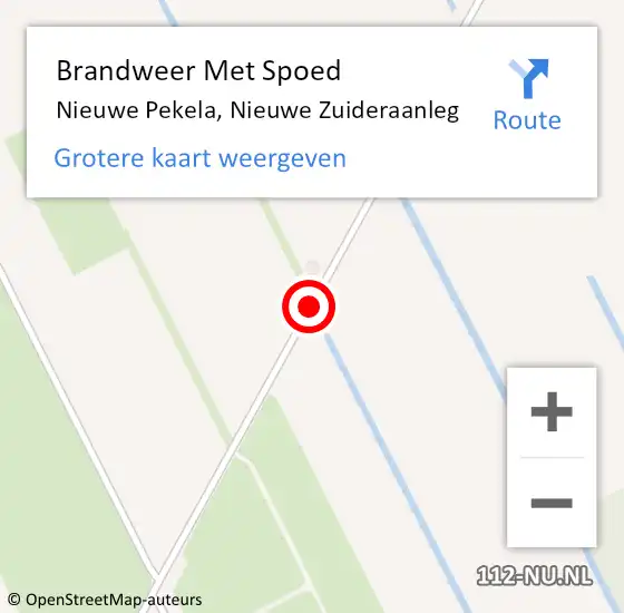 Locatie op kaart van de 112 melding: Brandweer Met Spoed Naar Nieuwe Pekela, Nieuwe Zuideraanleg op 3 september 2018 17:09