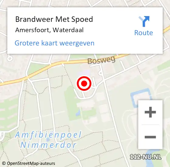 Locatie op kaart van de 112 melding: Brandweer Met Spoed Naar Amersfoort, Waterdaal op 4 september 2018 20:18
