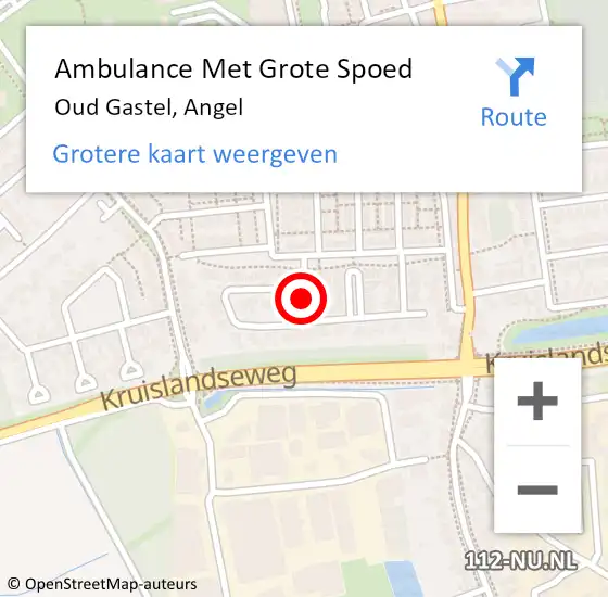 Locatie op kaart van de 112 melding: Ambulance Met Grote Spoed Naar Oud Gastel, Angel op 6 september 2018 17:44