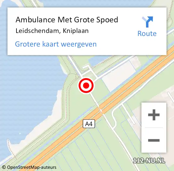 Locatie op kaart van de 112 melding: Ambulance Met Grote Spoed Naar Leidschendam, Kniplaan op 7 september 2018 15:44