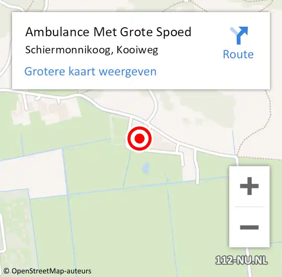 Locatie op kaart van de 112 melding: Ambulance Met Grote Spoed Naar Schiermonnikoog, Kooiweg op 8 maart 2014 13:03