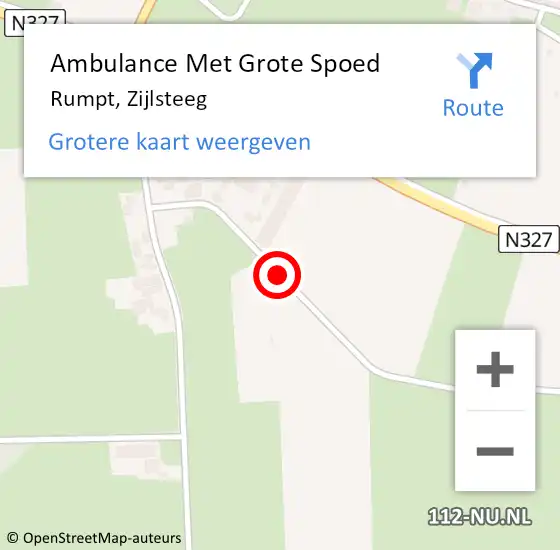 Locatie op kaart van de 112 melding: Ambulance Met Grote Spoed Naar Rumpt, Zijlsteeg op 8 september 2018 13:23