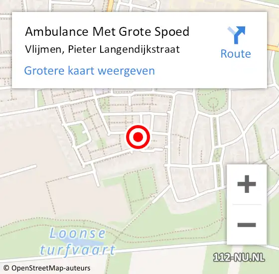 Locatie op kaart van de 112 melding: Ambulance Met Grote Spoed Naar Vlijmen, Pieter Langendijkstraat op 8 maart 2014 16:20