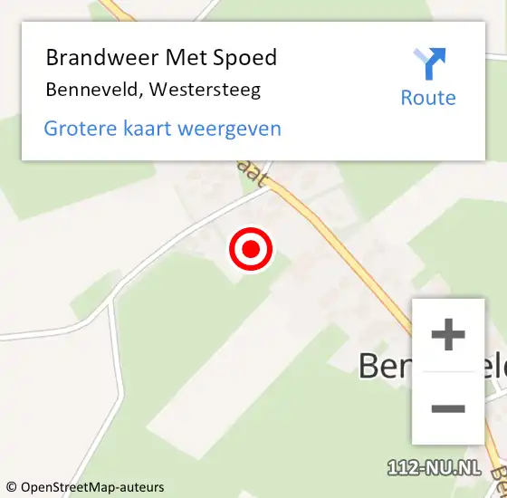 Locatie op kaart van de 112 melding: Brandweer Met Spoed Naar Benneveld, Westersteeg op 8 maart 2014 23:24