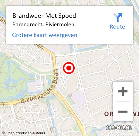 Locatie op kaart van de 112 melding: Brandweer Met Spoed Naar Barendrecht, Derde Barendrechtseweg op 16 september 2018 15:21