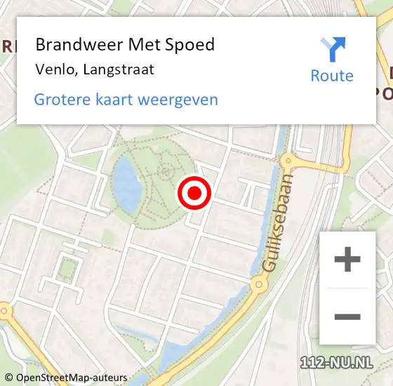 Locatie op kaart van de 112 melding: Brandweer Met Spoed Naar Venlo, Langstraat op 17 september 2018 19:40