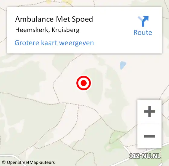 Locatie op kaart van de 112 melding: Ambulance Met Spoed Naar Heemskerk, Kruisberg op 19 september 2018 10:53