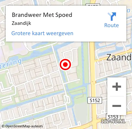 Locatie op kaart van de 112 melding: Brandweer Met Spoed Naar Zaandijk op 20 september 2018 01:26