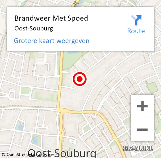 Locatie op kaart van de 112 melding: Brandweer Met Spoed Naar Oost-Souburg op 21 september 2018 20:55