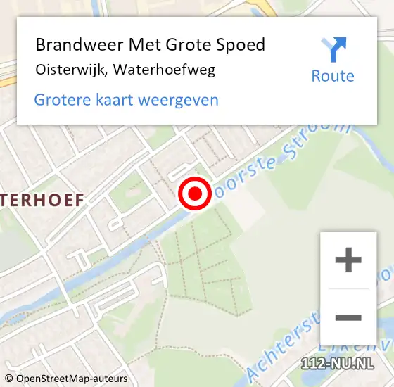 Locatie op kaart van de 112 melding: Brandweer Met Grote Spoed Naar Oisterwijk, Waterhoefweg op 21 september 2018 21:57