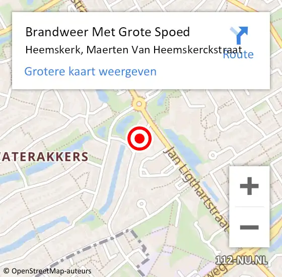 Locatie op kaart van de 112 melding: Brandweer Met Grote Spoed Naar Heemskerk, Maerten Van Heemskerckstraat op 22 september 2018 12:15