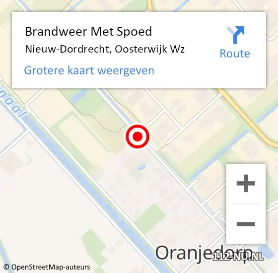 Locatie op kaart van de 112 melding: Brandweer Met Spoed Naar Nieuw-Dordrecht, Oosterwijk Wz op 22 september 2018 15:58