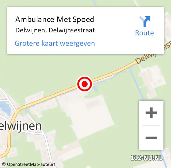 Locatie op kaart van de 112 melding: Ambulance Met Spoed Naar Delwijnen, Delwijnsestraat op 28 september 2018 04:25