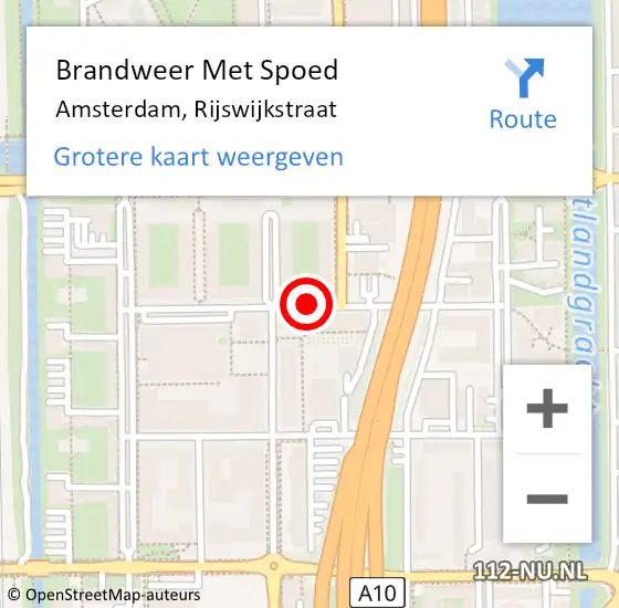 Locatie op kaart van de 112 melding: Brandweer Met Spoed Naar Amsterdam, Rijswijkstraat op 30 september 2018 14:14