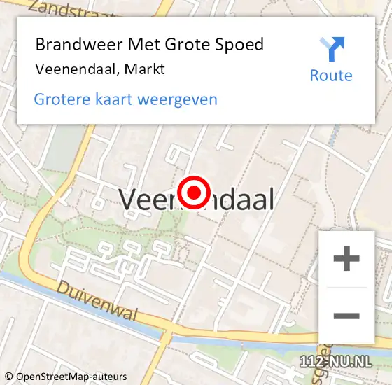 Locatie op kaart van de 112 melding: Brandweer Met Grote Spoed Naar Veenendaal, Markt op 4 oktober 2018 16:35