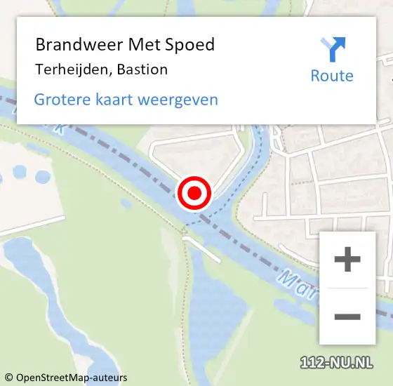 Locatie op kaart van de 112 melding: Brandweer Met Spoed Naar Terheijden, Bastion op 8 oktober 2018 16:02