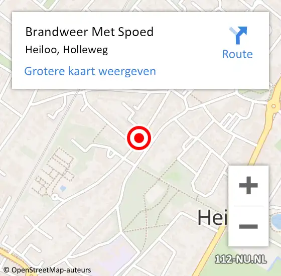 Locatie op kaart van de 112 melding: Brandweer Met Spoed Naar Heiloo, Holleweg op 8 oktober 2018 22:36