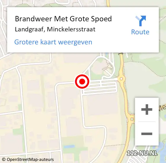Locatie op kaart van de 112 melding: Brandweer Met Grote Spoed Naar Landgraaf, Minckelersstraat op 9 oktober 2018 05:47