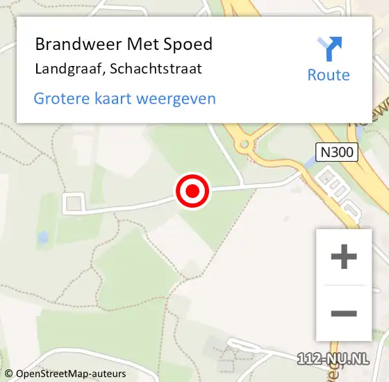 Locatie op kaart van de 112 melding: Brandweer Met Spoed Naar Landgraaf, Schachtstraat op 13 oktober 2018 21:23