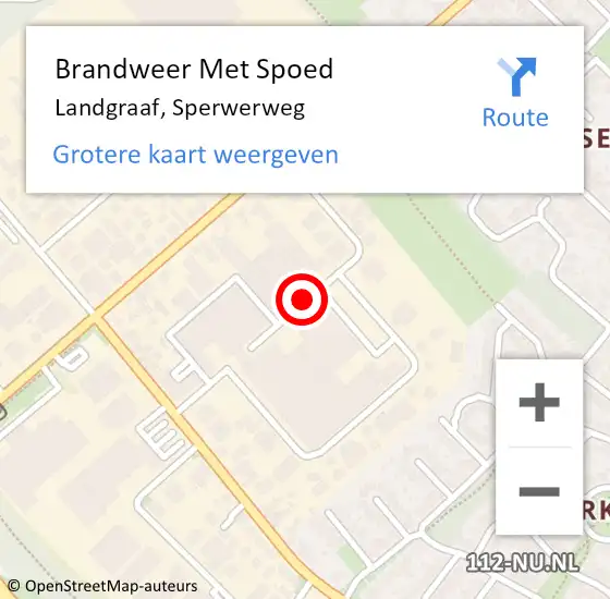 Locatie op kaart van de 112 melding: Brandweer Met Spoed Naar Landgraaf, Sperwerweg op 17 oktober 2018 16:55