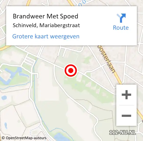 Locatie op kaart van de 112 melding: Brandweer Met Spoed Naar Schinveld, Mariabergstraat op 19 oktober 2018 17:01
