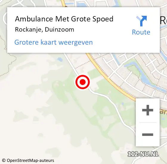 Locatie op kaart van de 112 melding: Ambulance Met Grote Spoed Naar Rockanje, Duinzoom op 21 oktober 2018 07:02