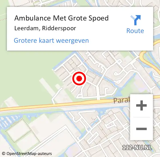 Locatie op kaart van de 112 melding: Ambulance Met Grote Spoed Naar Leerdam, Ridderspoor op 23 oktober 2018 19:18