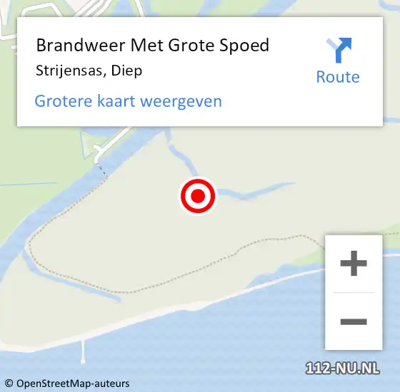 Locatie op kaart van de 112 melding: Brandweer Met Grote Spoed Naar Klundert, Diep op 25 oktober 2018 18:00