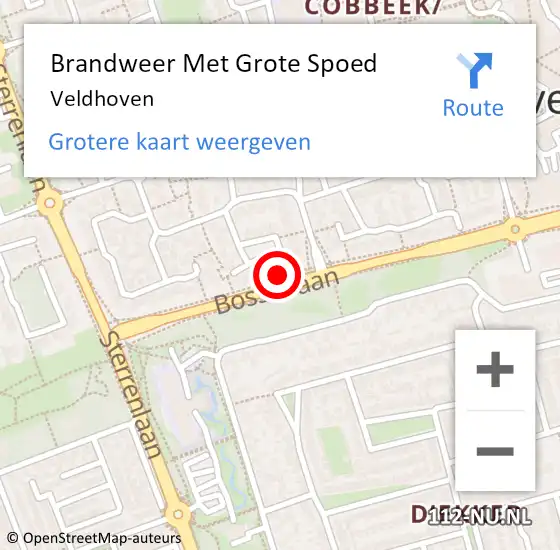 Locatie op kaart van de 112 melding: Brandweer Met Grote Spoed Naar Veldhoven op 26 oktober 2018 17:14