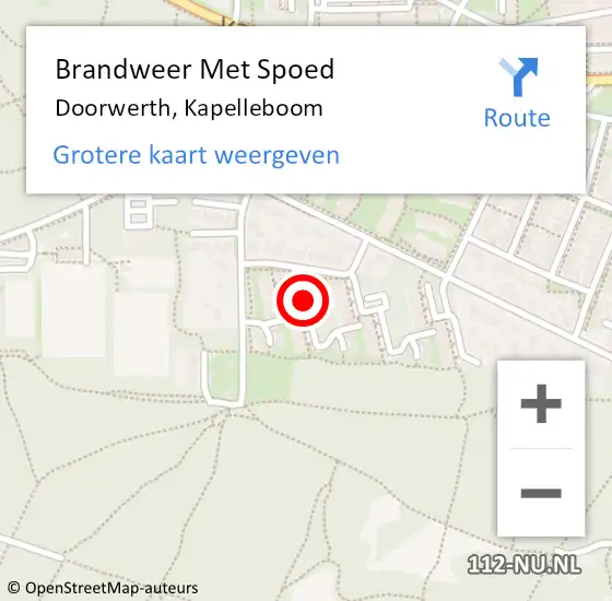 Locatie op kaart van de 112 melding: Brandweer Met Spoed Naar Doorwerth, Kapelleboom op 27 oktober 2018 11:12
