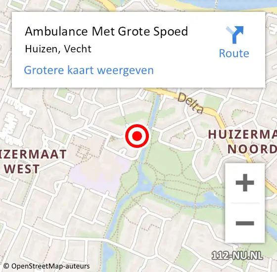 Locatie op kaart van de 112 melding: Ambulance Met Grote Spoed Naar Huizen, Vecht op 31 oktober 2018 06:58