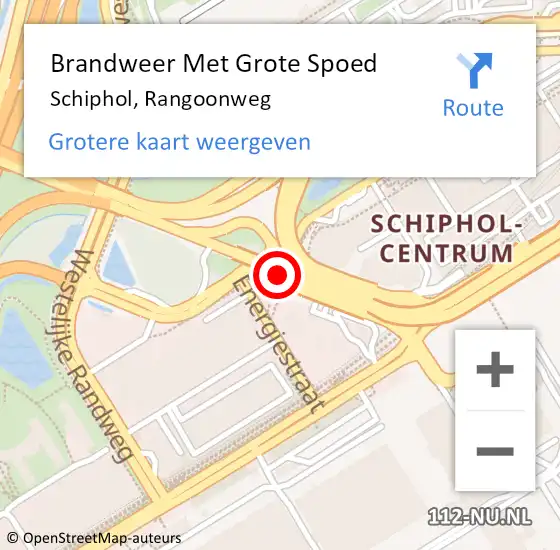 Locatie op kaart van de 112 melding: Brandweer Met Grote Spoed Naar Schiphol, Boulevard op 1 november 2018 06:35