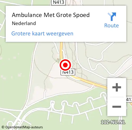 Locatie op kaart van de 112 melding: Ambulance Met Grote Spoed Naar Nederland op 1 november 2018 11:48