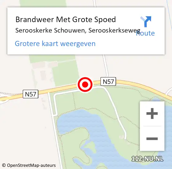 Locatie op kaart van de 112 melding: Brandweer Met Grote Spoed Naar Serooskerke Schouwen, Serooskerkseweg op 2 november 2018 17:04