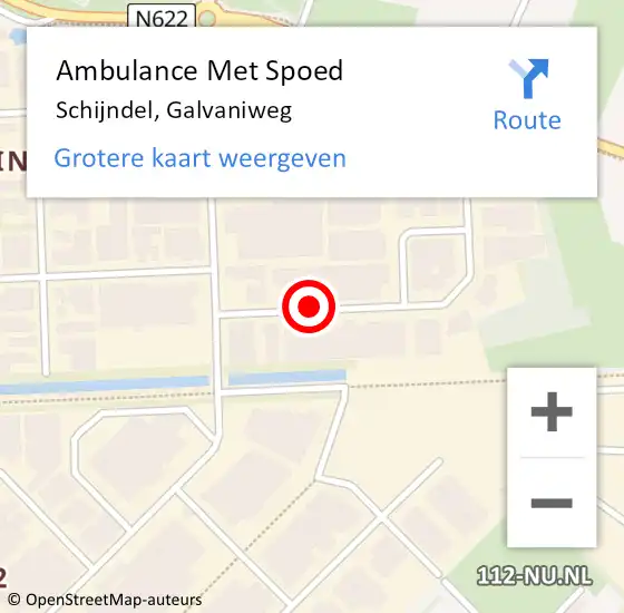 Locatie op kaart van de 112 melding: Ambulance Met Spoed Naar Schijndel, Galvaniweg op 3 november 2018 02:33
