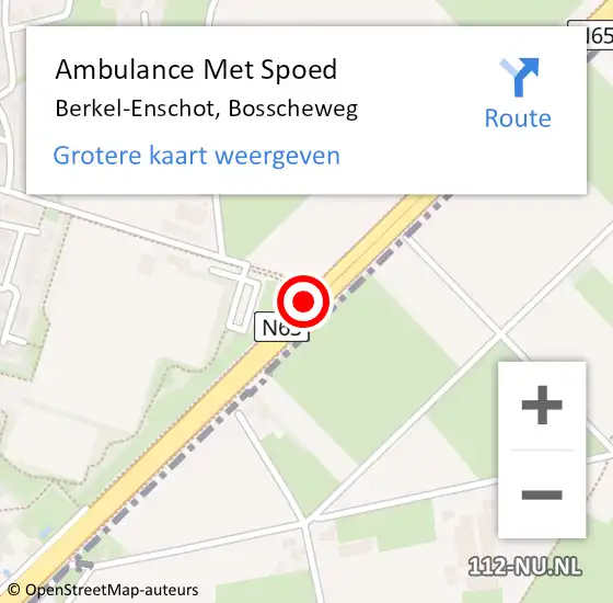 Locatie op kaart van de 112 melding: Ambulance Met Spoed Naar Berkel-Enschot, Bosscheweg op 3 november 2018 12:26