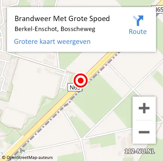 Locatie op kaart van de 112 melding: Brandweer Met Grote Spoed Naar Berkel-Enschot, Bosscheweg op 3 november 2018 12:28