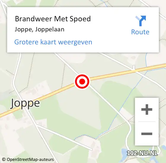 Locatie op kaart van de 112 melding: Brandweer Met Spoed Naar Joppe, Joppelaan op 6 november 2018 11:57