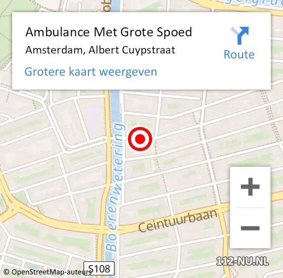 Locatie op kaart van de 112 melding: Ambulance Met Grote Spoed Naar Amsterdam, Albert Cuypstraat op 8 november 2018 21:52