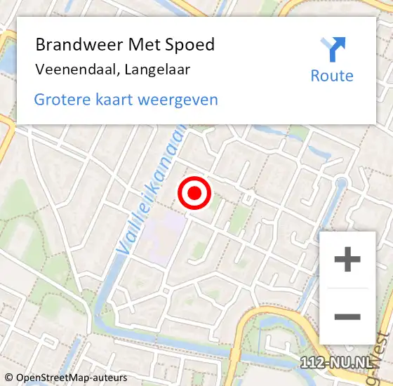 Locatie op kaart van de 112 melding: Brandweer Met Spoed Naar Veenendaal, Langelaar op 9 november 2018 22:47