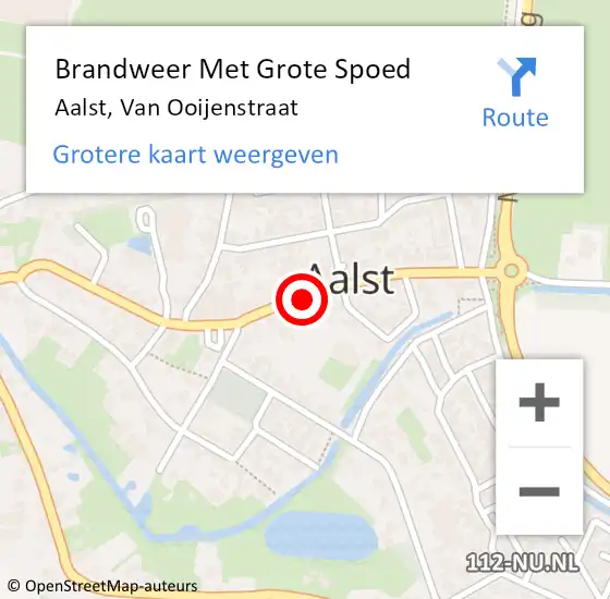 Locatie op kaart van de 112 melding: Brandweer Met Grote Spoed Naar Aalst, Van Ooijenstraat op 11 november 2018 20:55
